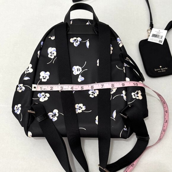 NWOT Kate Spade Chelsea Daisy Floral Printed Medium Backpack Bag Nylon Card Case - Picture 6 of 7
